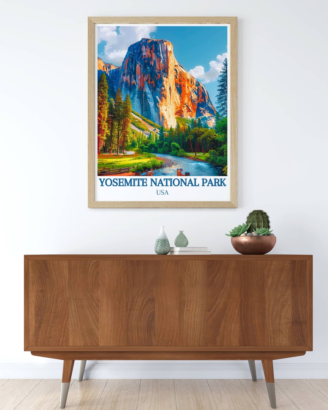 Yosemite National Park USA Granite Monolith Over Valley Pines Poster - Image 3