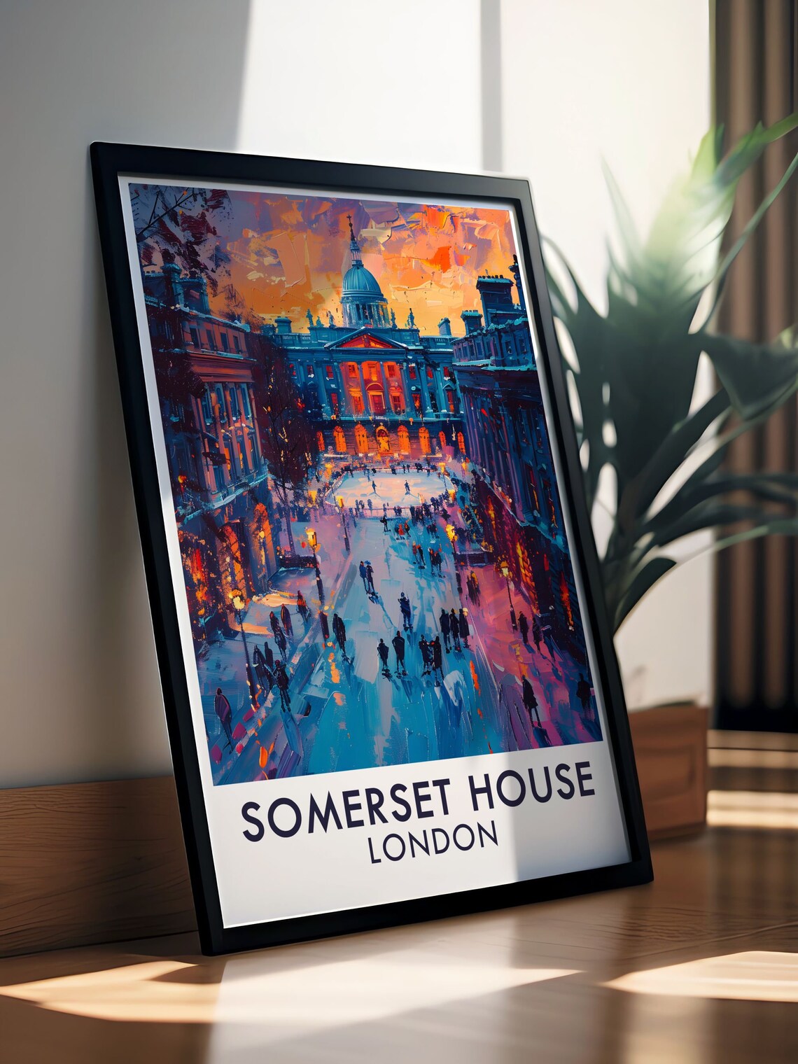 Somerset House Courtyard London Travel Poster - Image 2