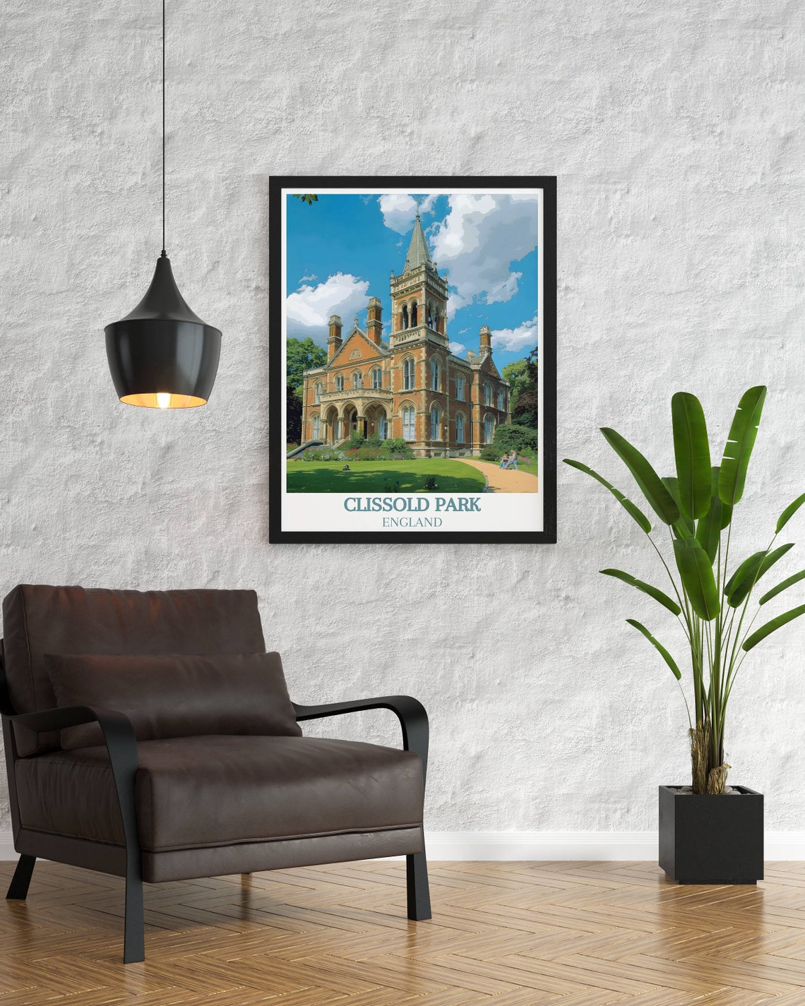 Clissold Park England Victorian Mansion House Summer View Poster - Image 2