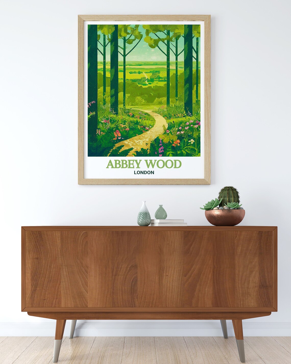 Abbey Wood London Forest Trail Wildflowers Winding Path Poster - Image 2