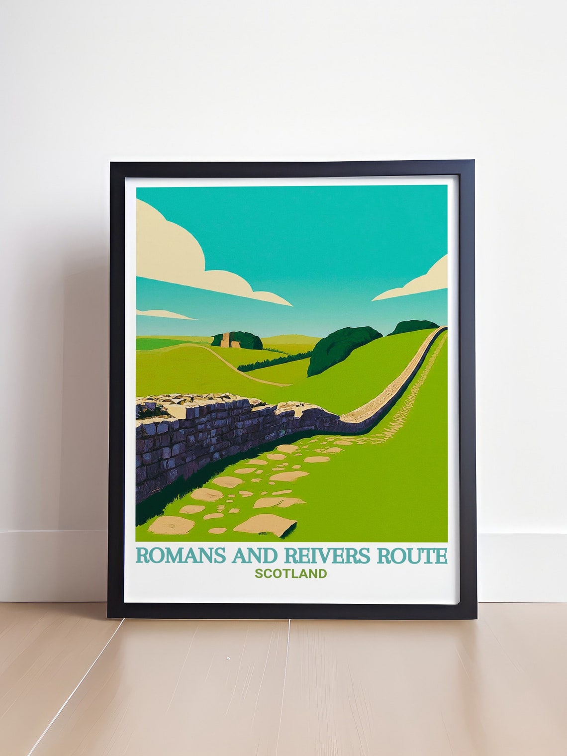Romans And Reivers Route Hadrians Wall Ancient Stones Trail Poster - Image 4