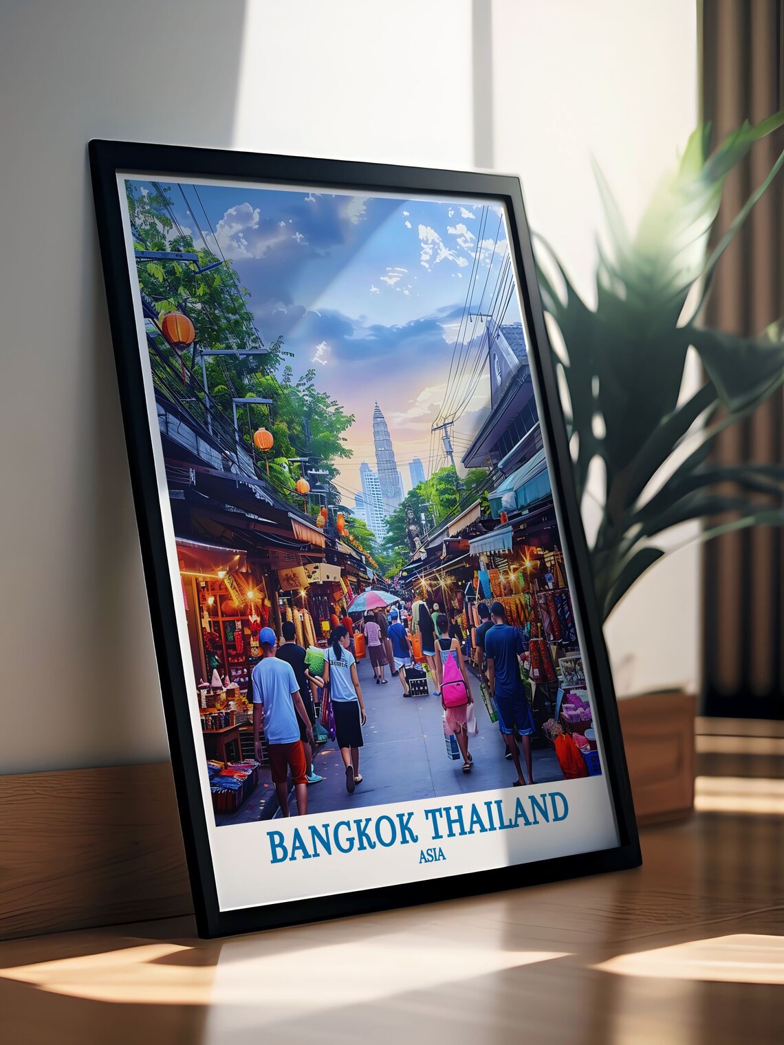 Bangkok Thailand Chatuchak Weekend Market Street Scene Poster - Image 3