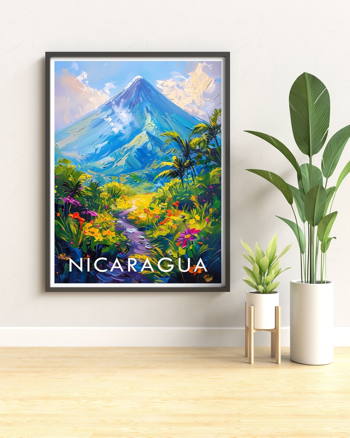 Nicaragua Volcanoes Travel Poster, Latin America - Image 3