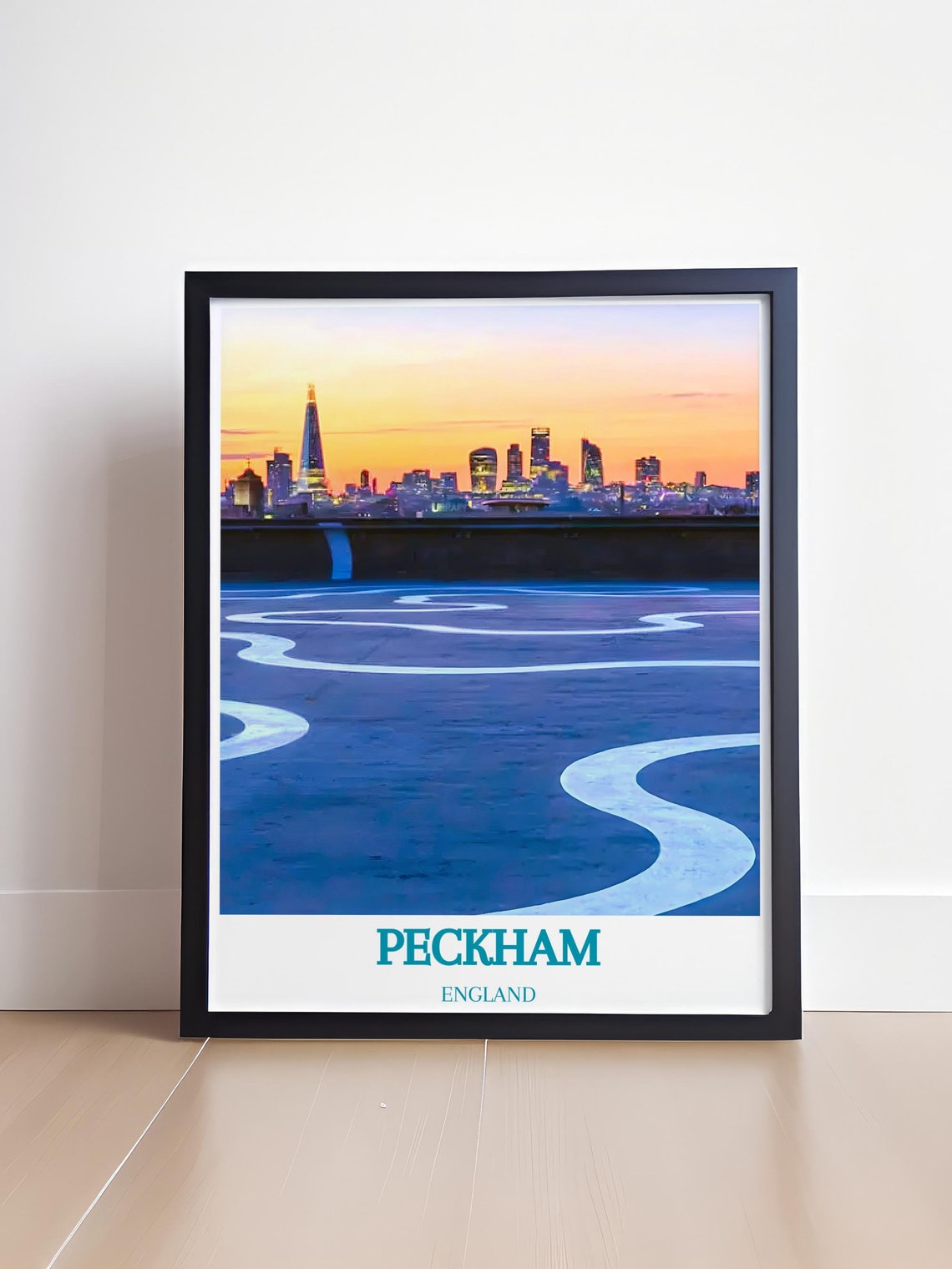 Peckham London Bold Tendencies Rooftop Sunset City Skyline Poster - Image 4
