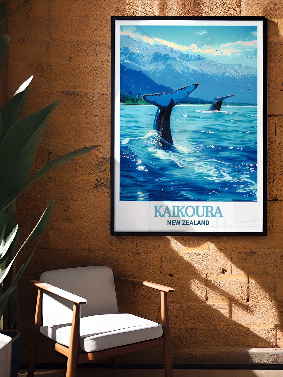 Kaikoura Print Kaikoura Whale Watch Poster Kaikoura Whale Watch New Zealand Print Kaikoura Poster Kaikoura Whale Watch Travel Poster - Image 3