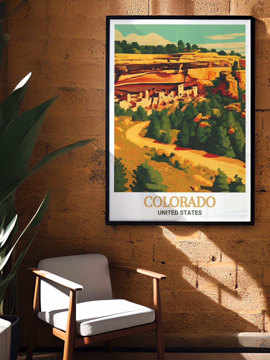 Colorado Mesa Verde Cliff Dwellings Ancient Canyon Travel Poster - Image 2