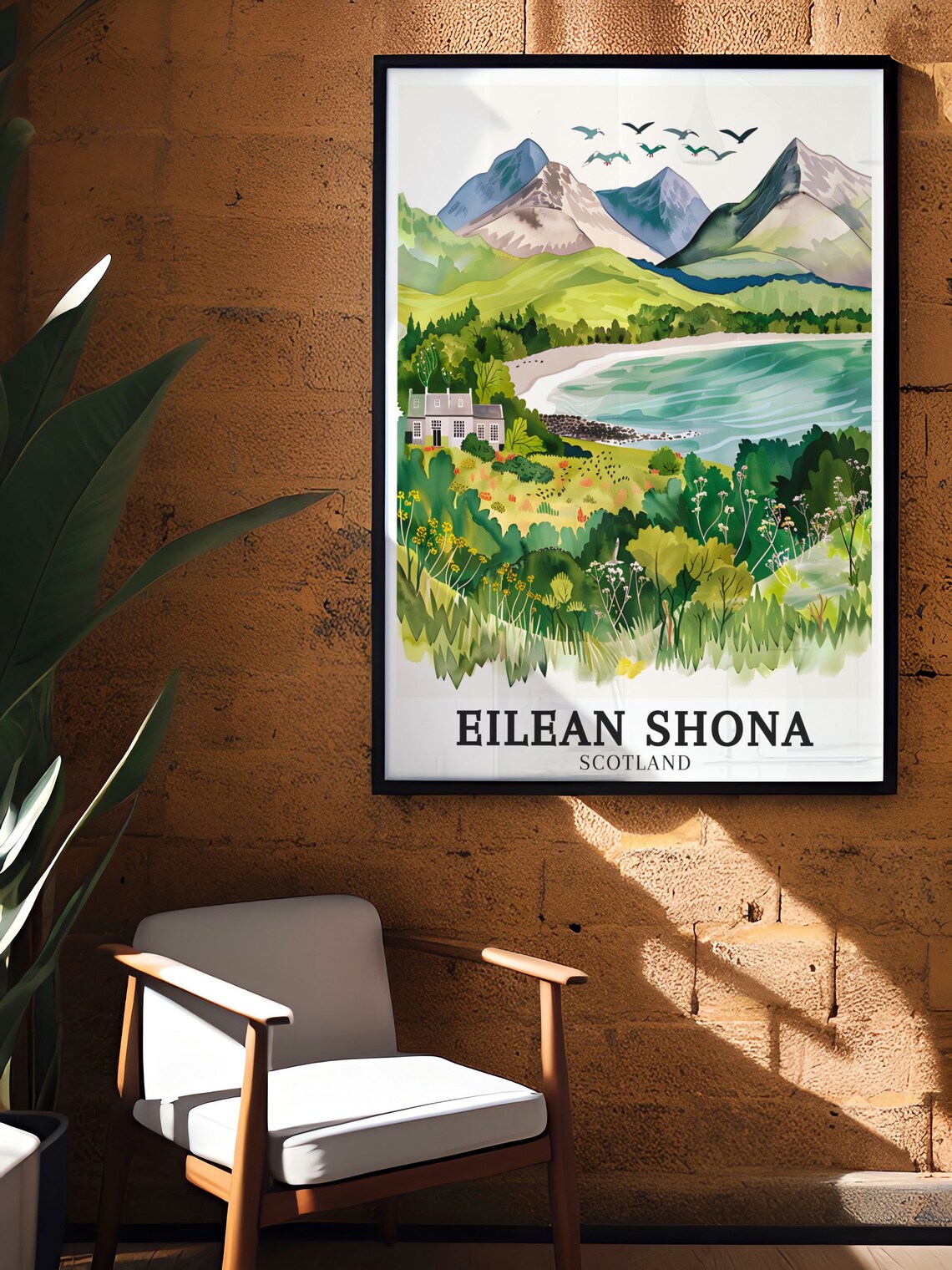 Eilean Shona Scotland House Rum Cuillin Mountains Bay Art Poster - Image 3