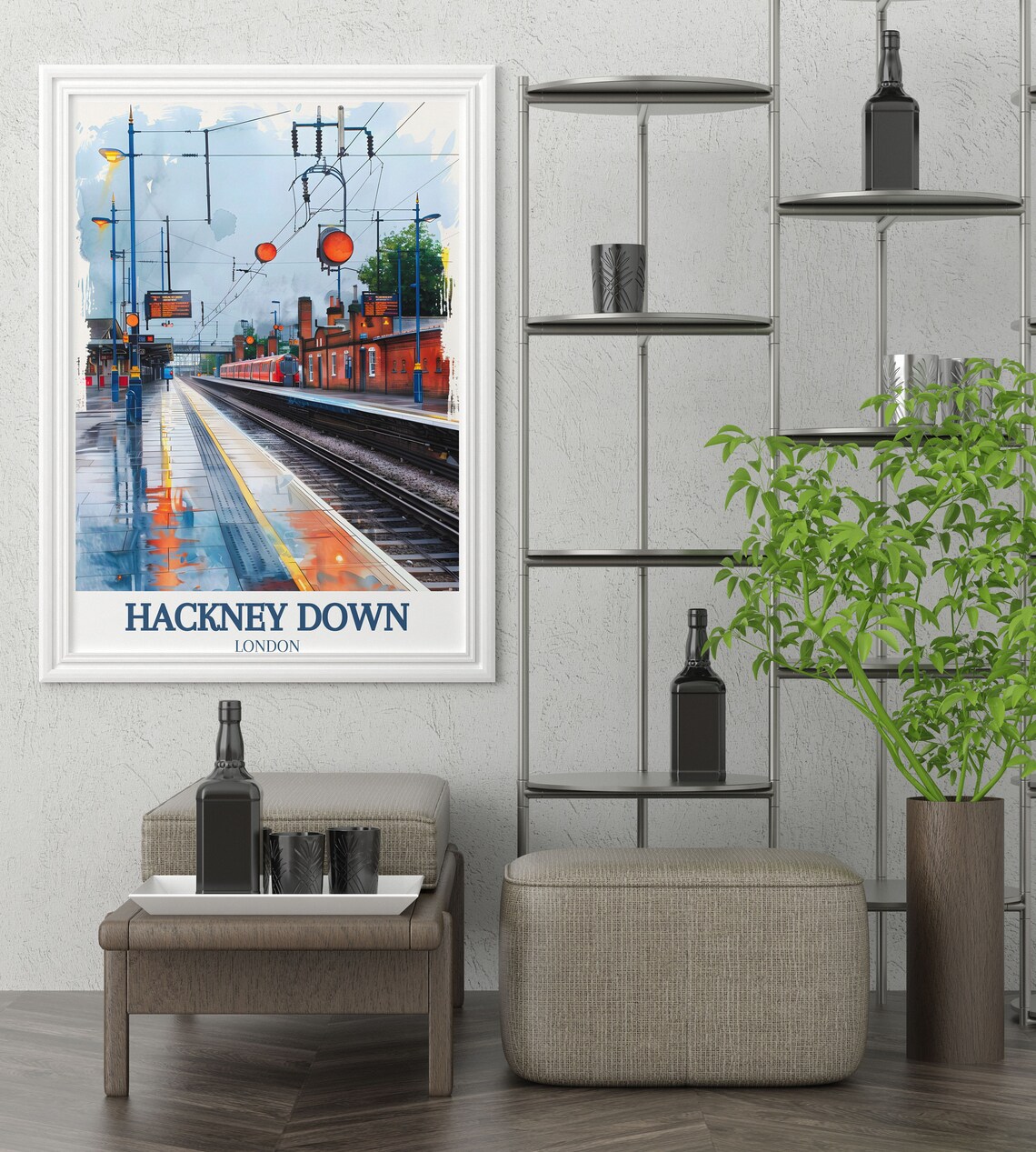 Hackney Downs Station London Railway Travel Poster - Image 3