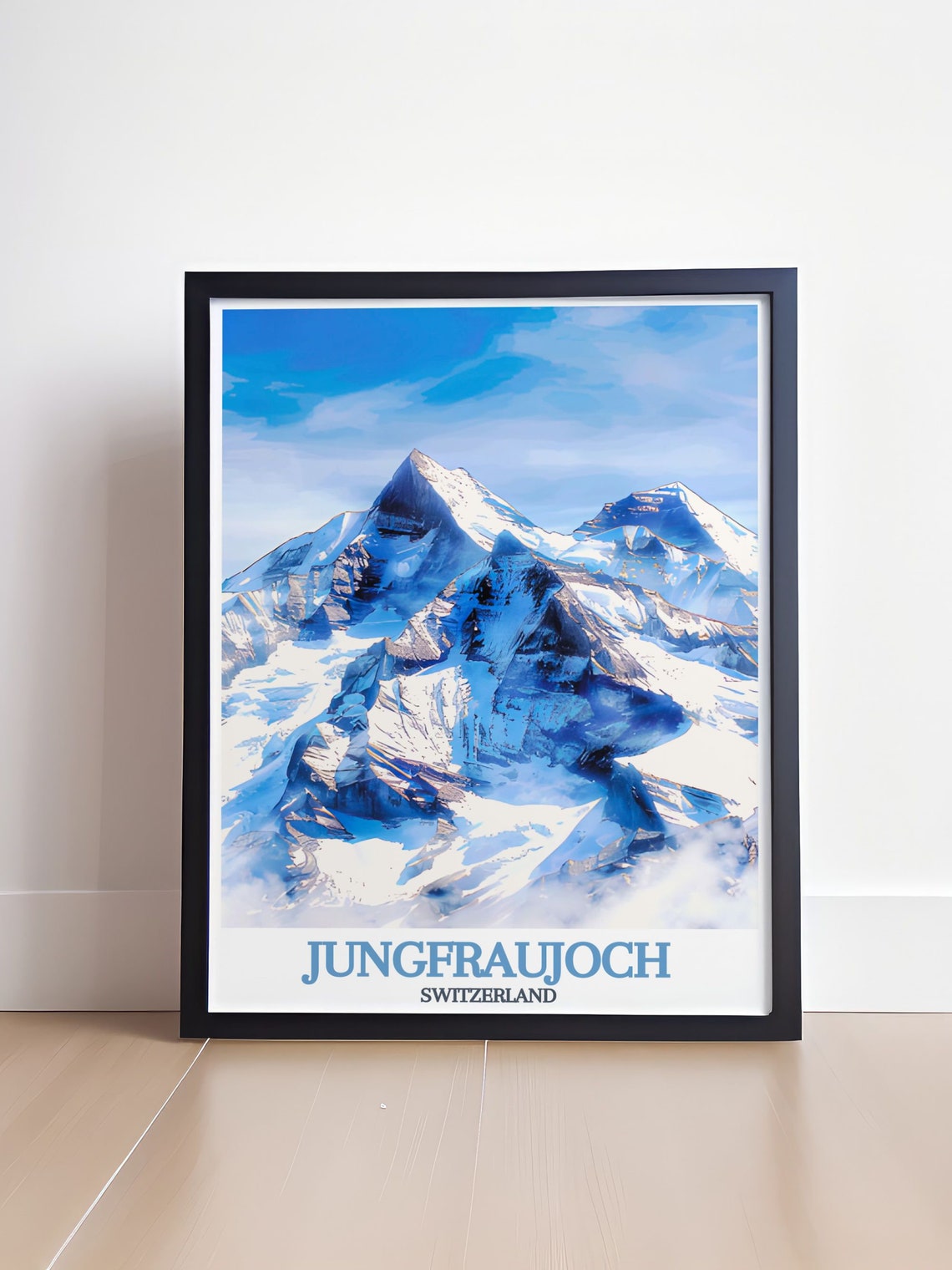 Jungfraujoch Switzerland Snow-Capped Alpine Peaks Travel Poster - Image 4