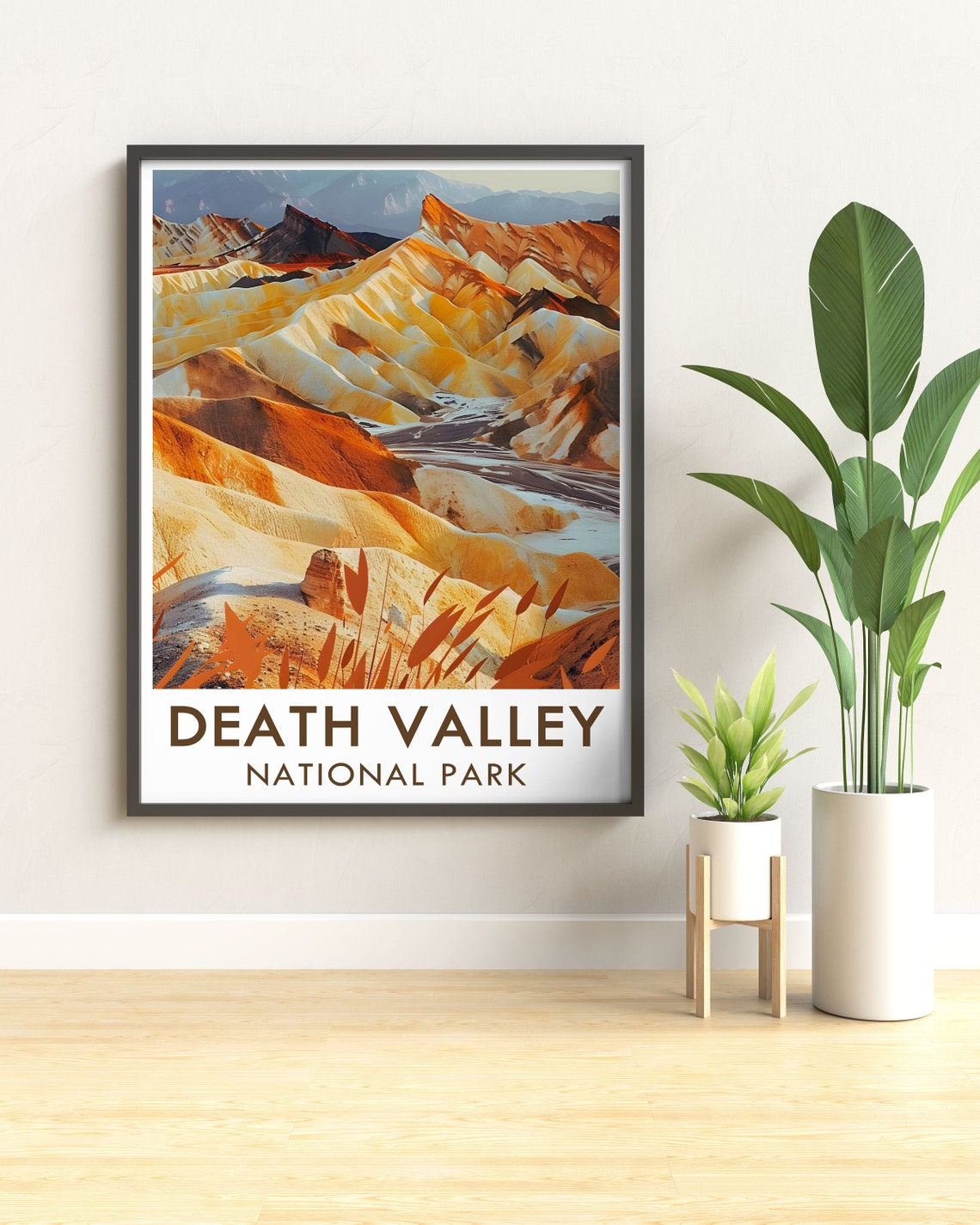Death Valley National Park Painted Badlands Landscape Travel Poster - Image 3