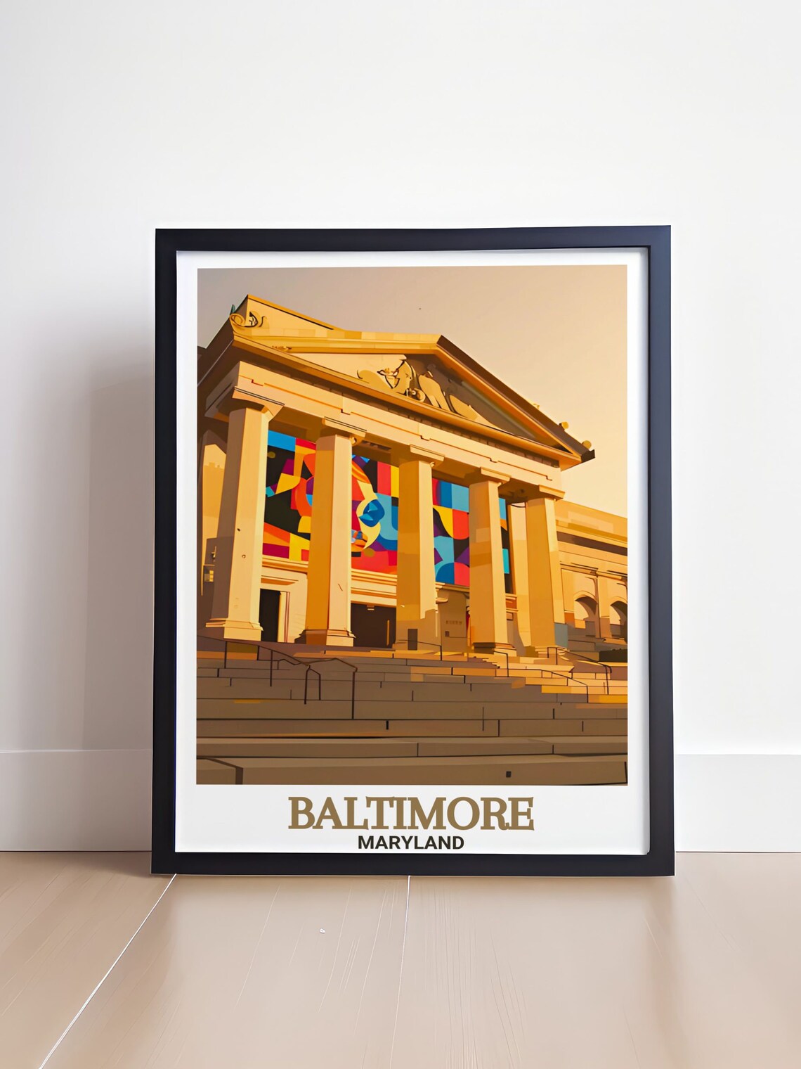 Baltimore Maryland Museum of Art Neoclassical Building Poster - Image 4