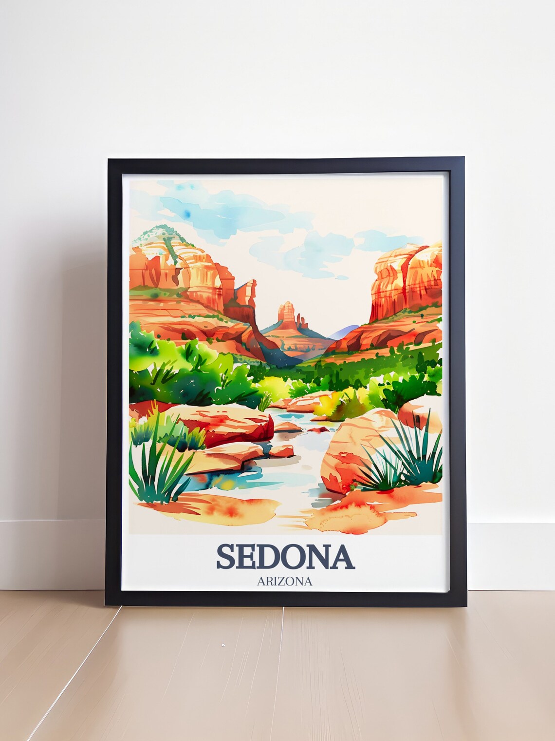 Sedona Travel Art Bell Rock And Oak Creek Canyon Posters Arizona Wall Decor Bell Rock And Oak Creek Canyon Art For Your Home - Image 4
