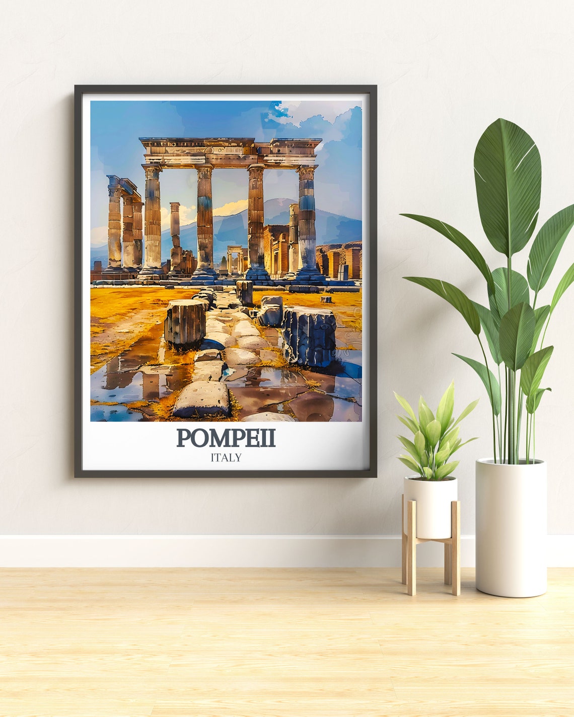 Pompeii Temple of Apollo Ruins with Tall Stone Columns Poster - Image 3