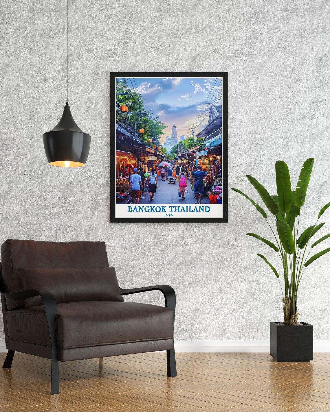 Bangkok Thailand Chatuchak Weekend Market Street Scene Poster - Image 2