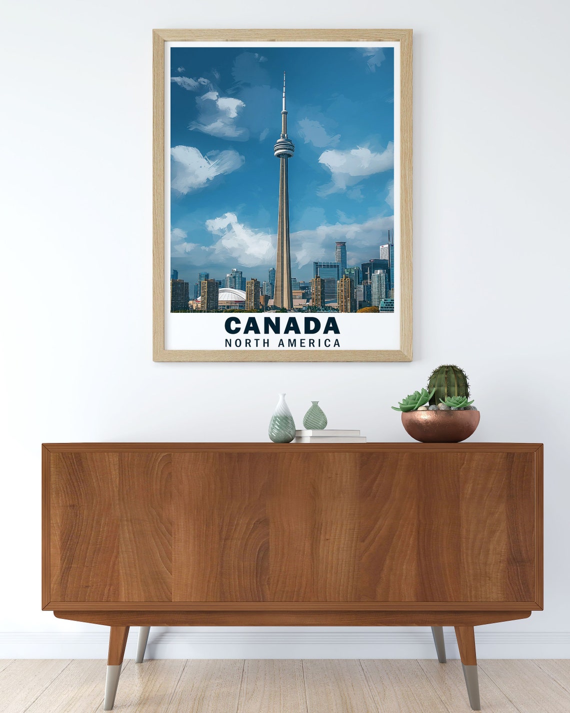 Toronto CN Tower Rising Above Downtown Skyline Canada Poster - Image 2