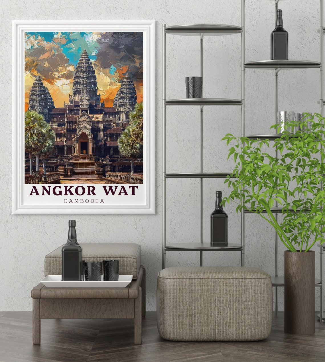 Angkor Wat Iconic Three Towers Sunrise Cambodia Travel Poster - Image 3