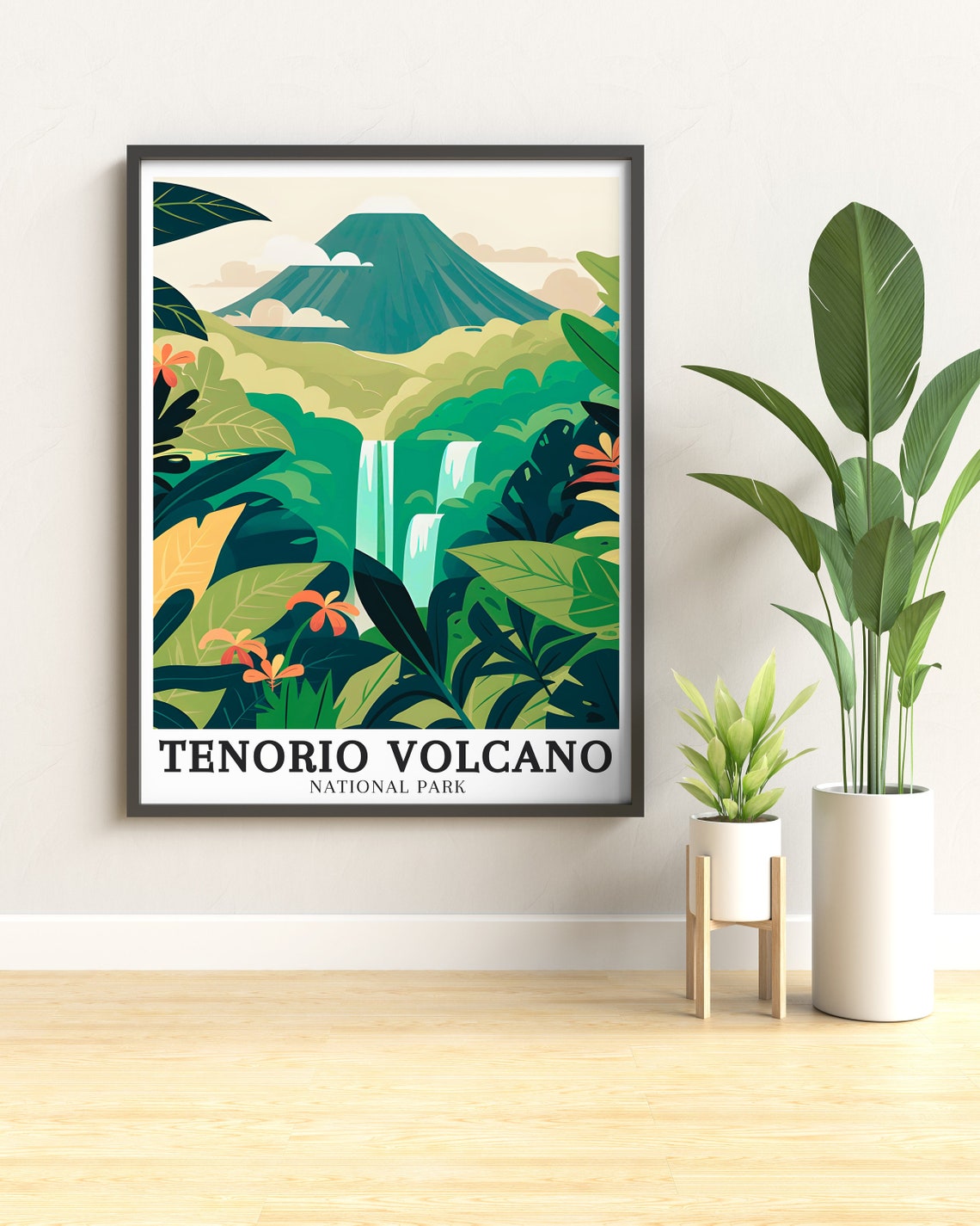 Tenorio Volcano National Park Jungle Waterfalls Leafy View Poster - Image 2
