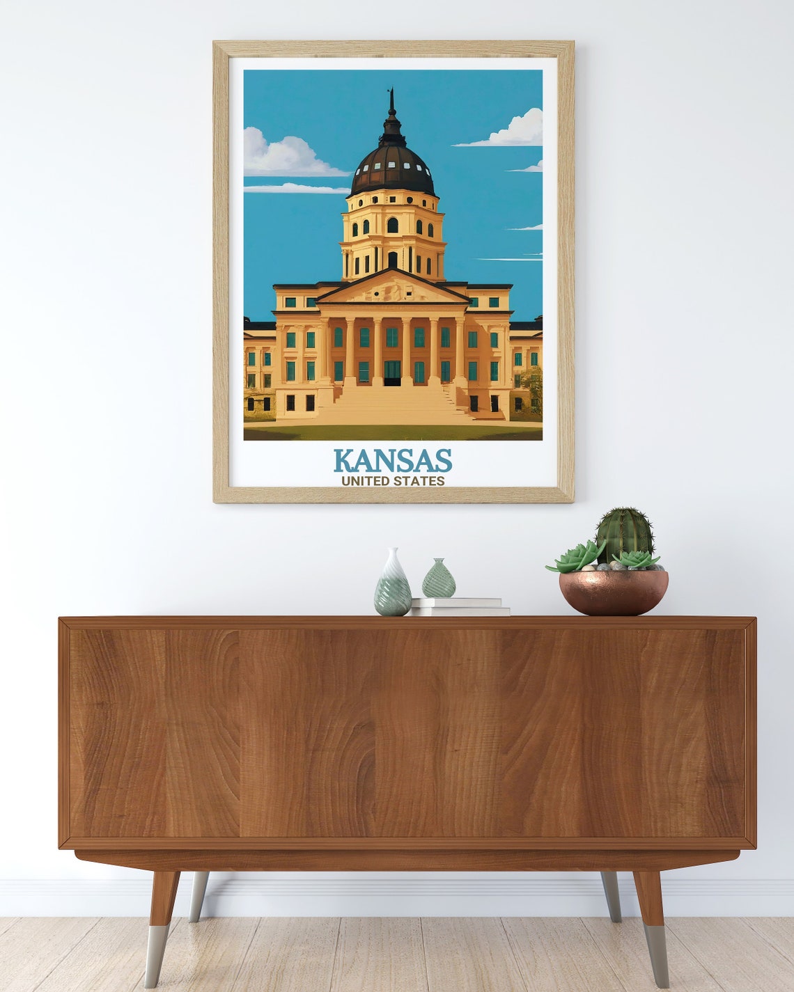 Kansas State Capitol Building Golden Hour United States Poster - Image 2
