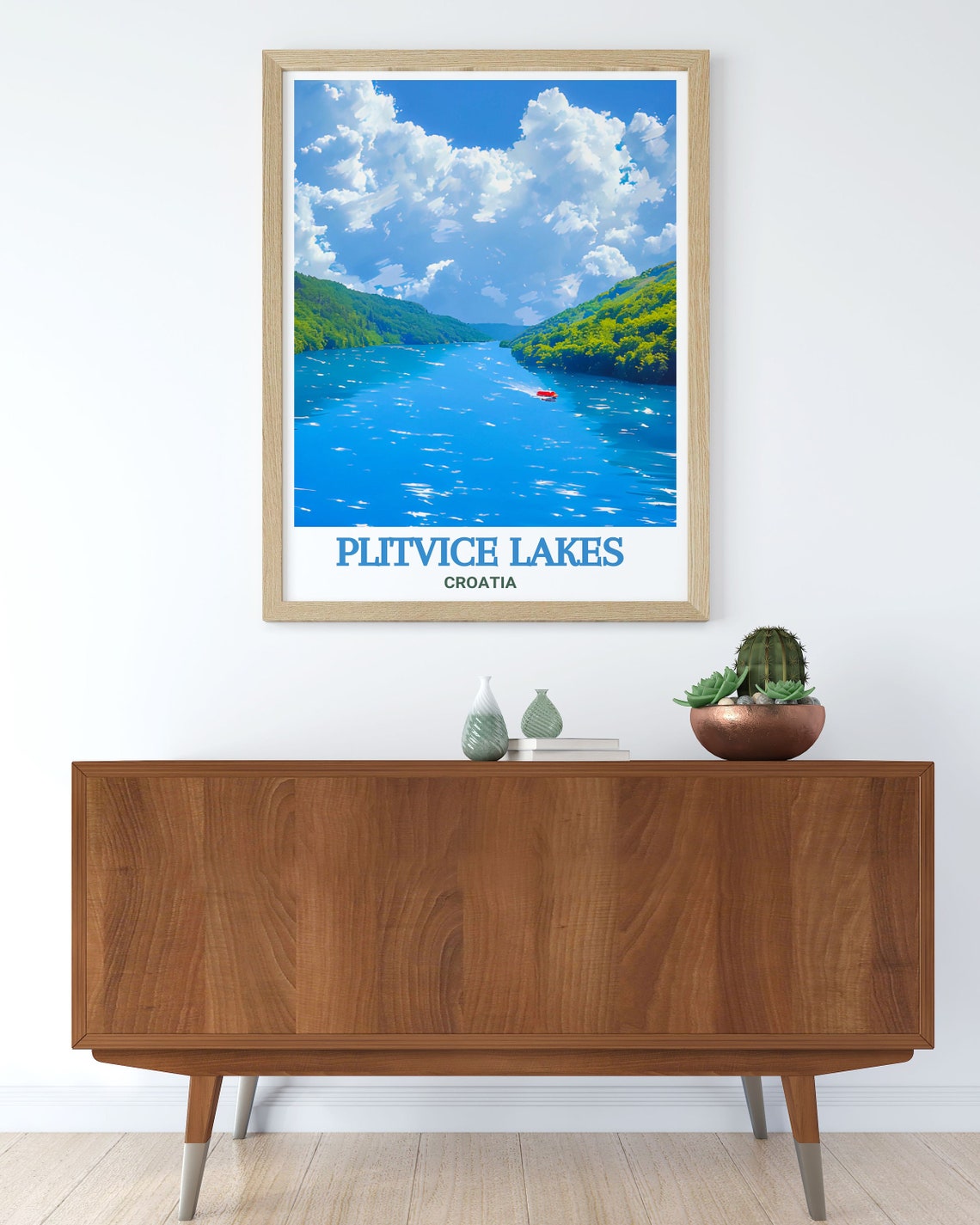 Kozjak Lake Sparkling Blue Plitvice Lakes Croatia Travel Poster - Image 2