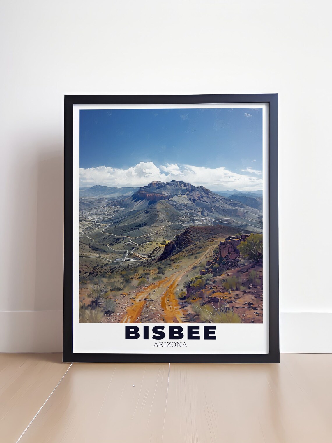 Bisbee Arizona Mule Mountains Winding Road Desert Landscape Poster - Image 4