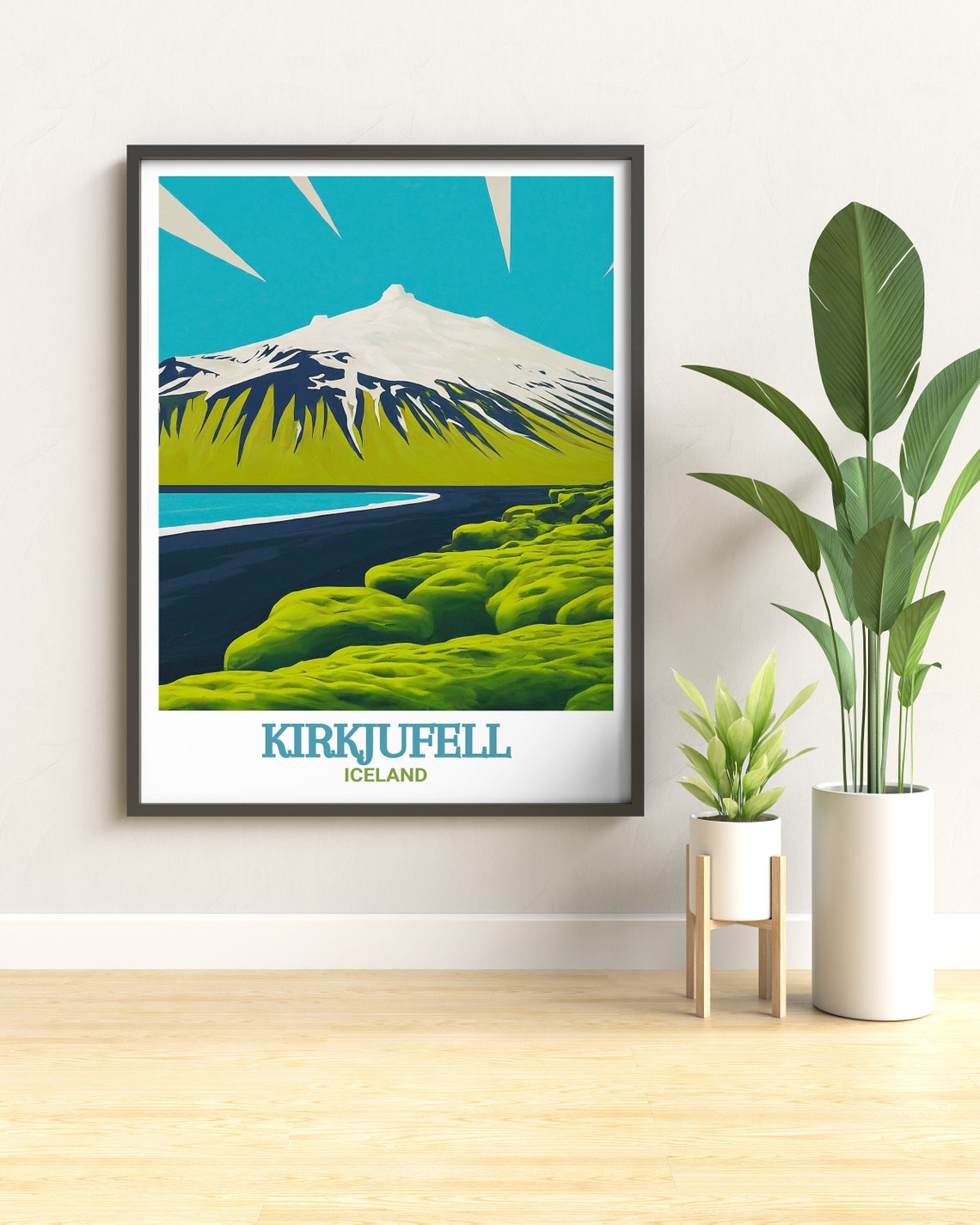 Kirkjufell Iceland Mountain With Mossy Green Lava Fields Poster - Image 2