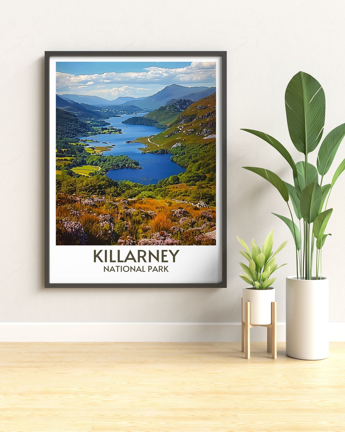 Killarney National Park Ireland Mountain Lakes Valley Aerial Poster - Image 4