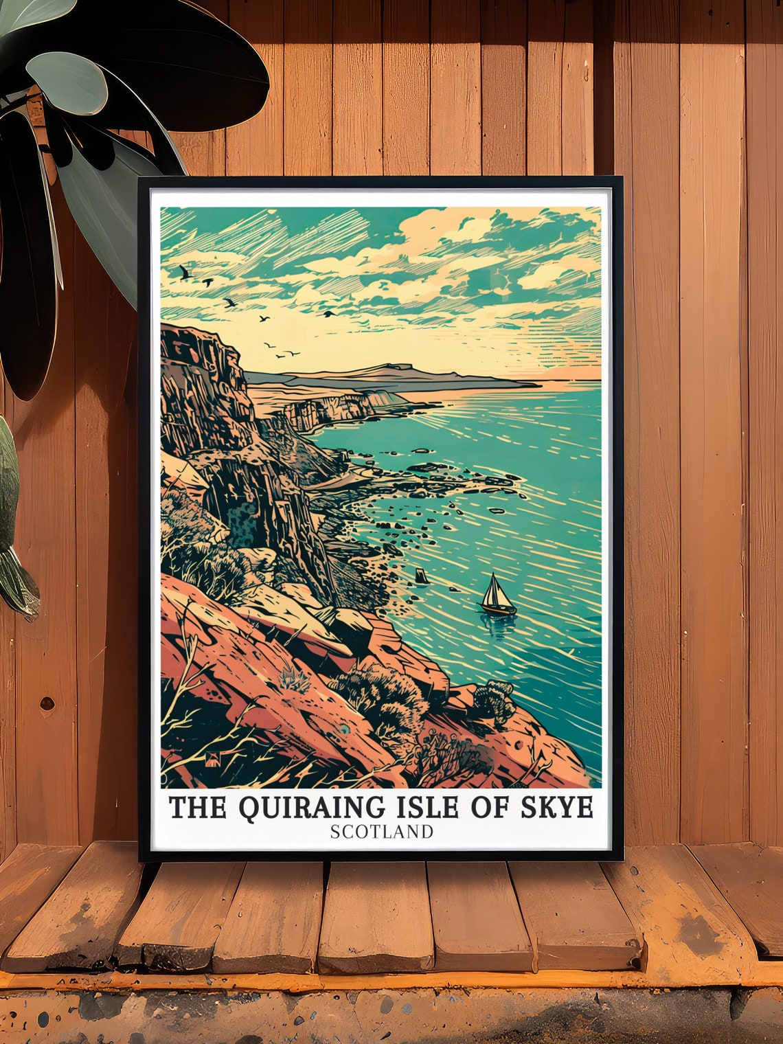 The Quiraing Isle Of Skye Travel Poster Staffin Bay Trotternish Ridge Art The Quiraing Isle Of Skye Travel Print - Image 3