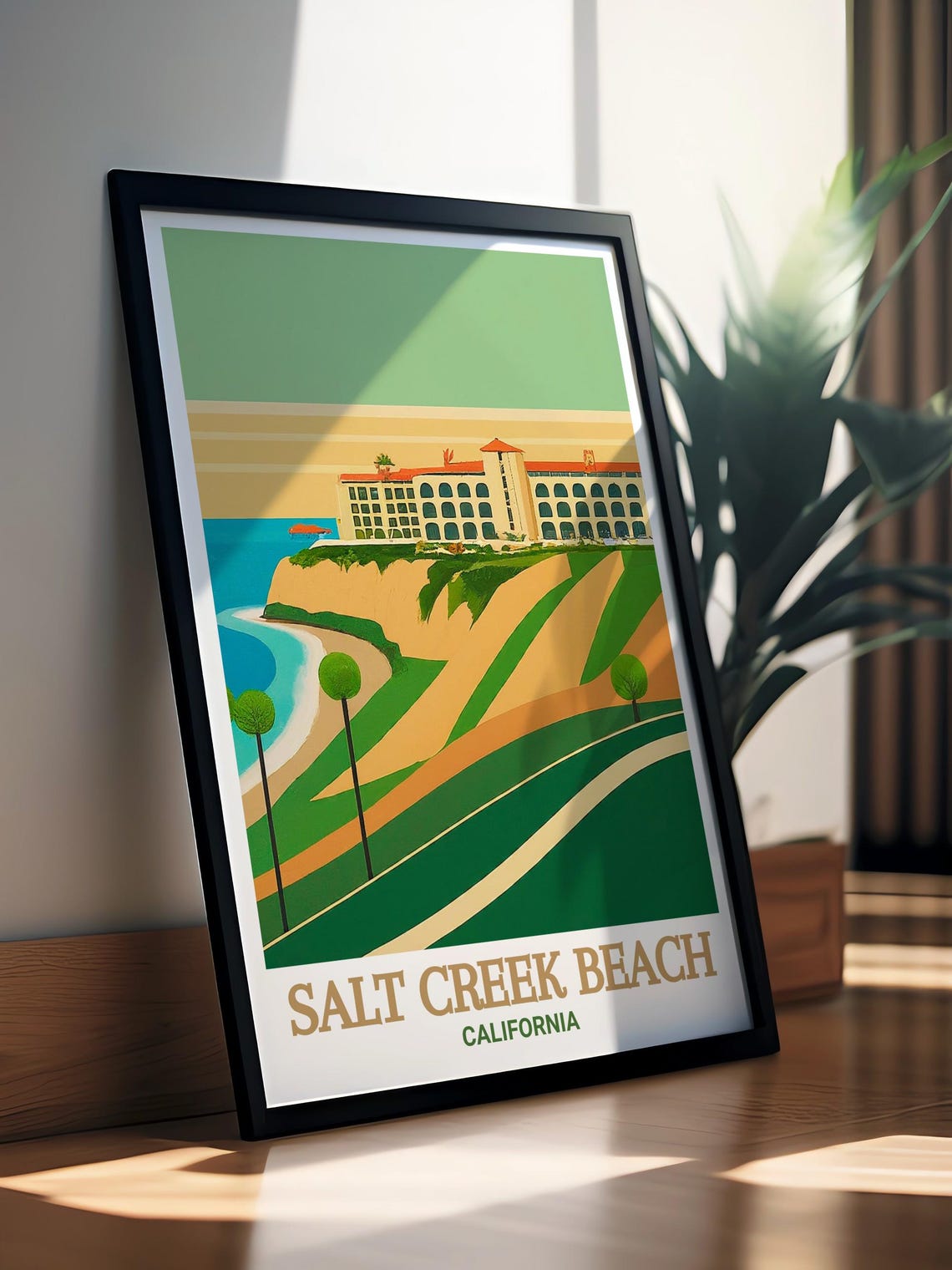 Salt Creek Beach California Coastal Resort Hillside Travel Poster - Image 2