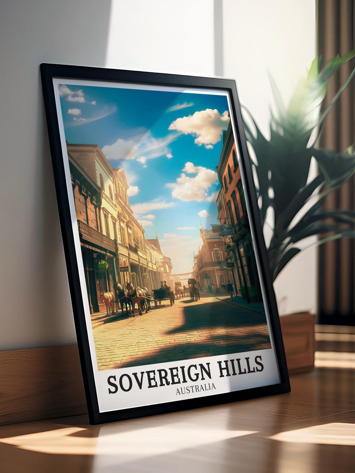 Sovereign Hills Australia Historic Main Street Sunlight Travel Poster - Image 2
