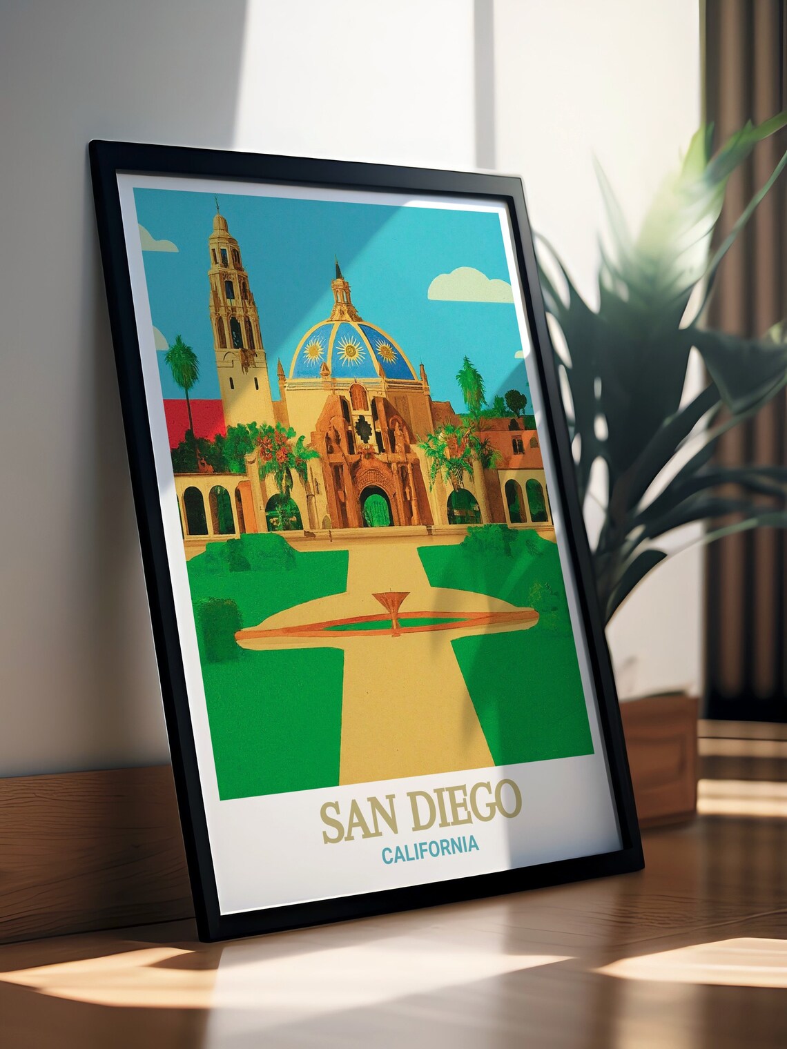 San Diego California Balboa Park California Tower Dome Travel Poster - Image 3
