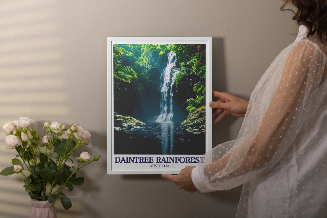 Daintree Rainforest Australia Waterfall Jungle Travel Poster - Image 2
