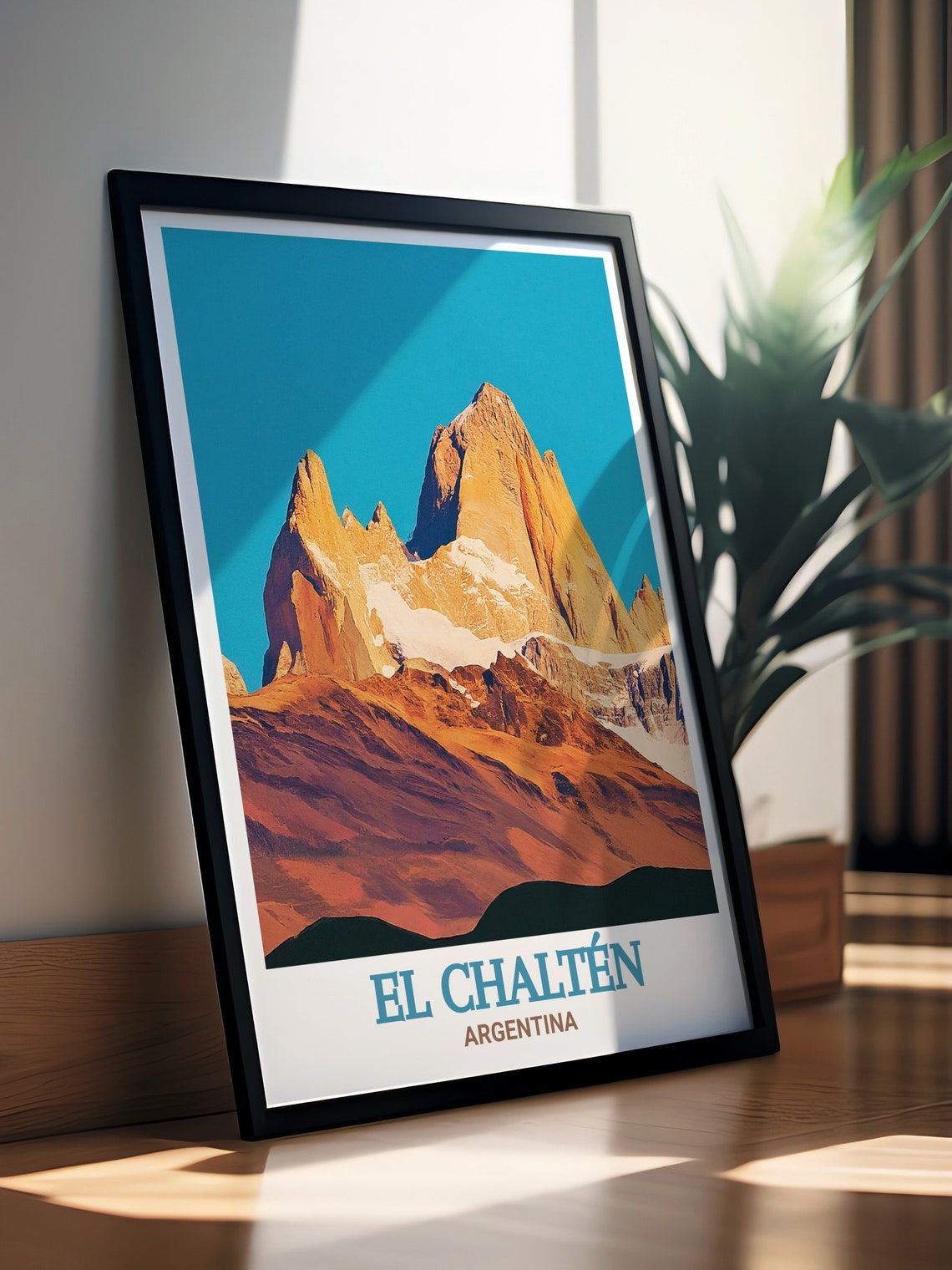El Chalten Argentina Fitz Roy Sunset Alpenglow Mountain Peak Poster - Image 3