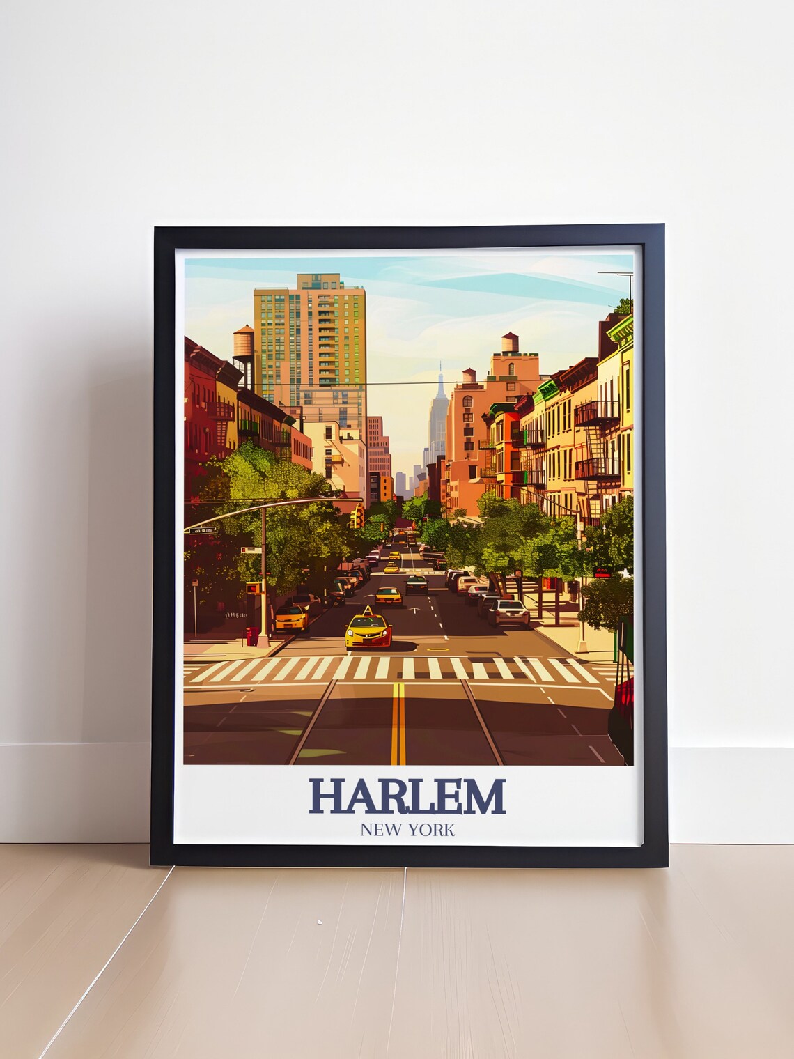 Harlem 155th Street With Yellow Taxis New York Travel Poster - Image 4