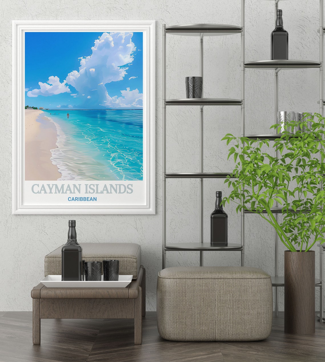 Cayman Islands Caribbean Beach With Turquoise Ocean Water Poster - Image 4
