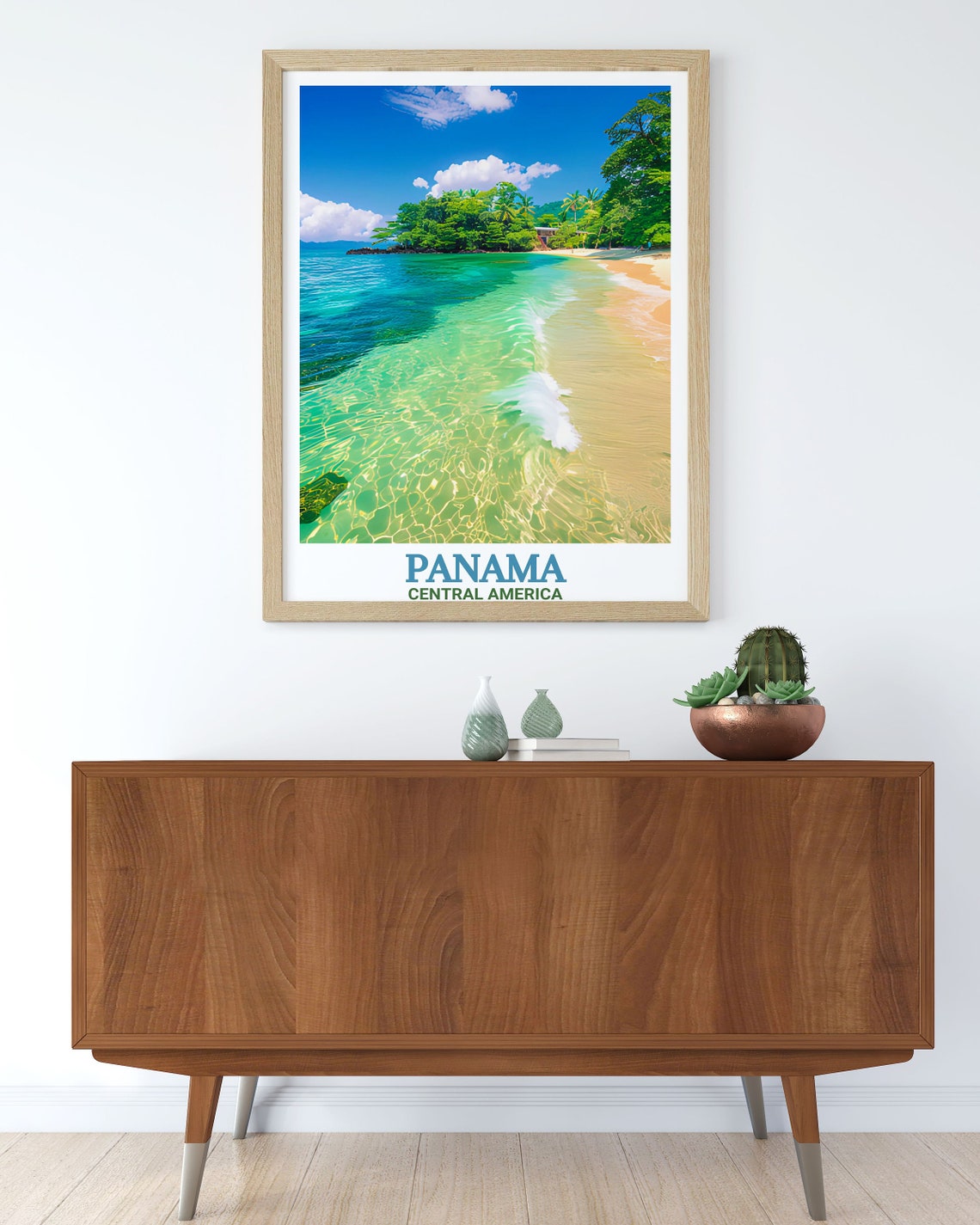 Panama Tropical Beach Turquoise Shore Central America Poster - Image 2