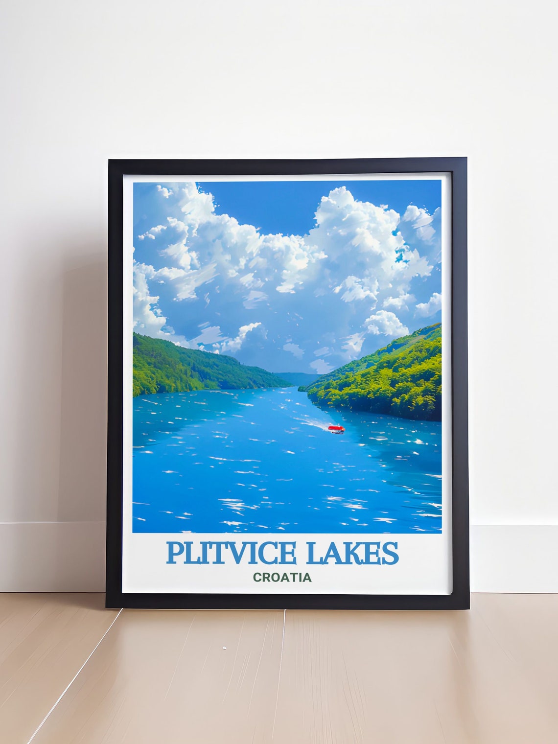 Kozjak Lake Sparkling Blue Plitvice Lakes Croatia Travel Poster - Image 4