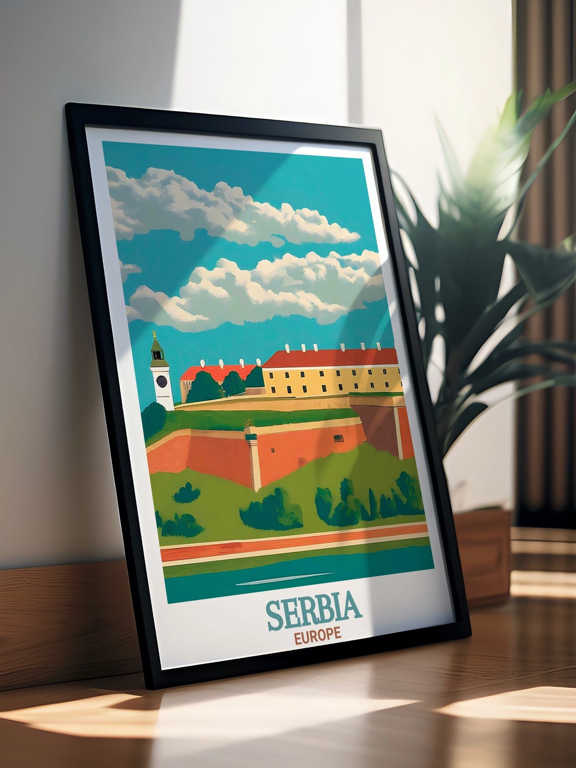 Serbia Travel Poster Novi Sad And Petrovaradin Fortress Art Collection Serbia Wall Art And Novi Sad Posters Serbia Wall Dcor - Image 3