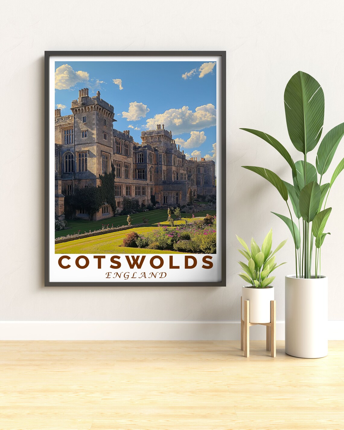 Cotswolds Art Print Of Sudeley Castle Vintage Travel Prints Of Sudeley Castle Sudeley Castle Travel Art - Image 3