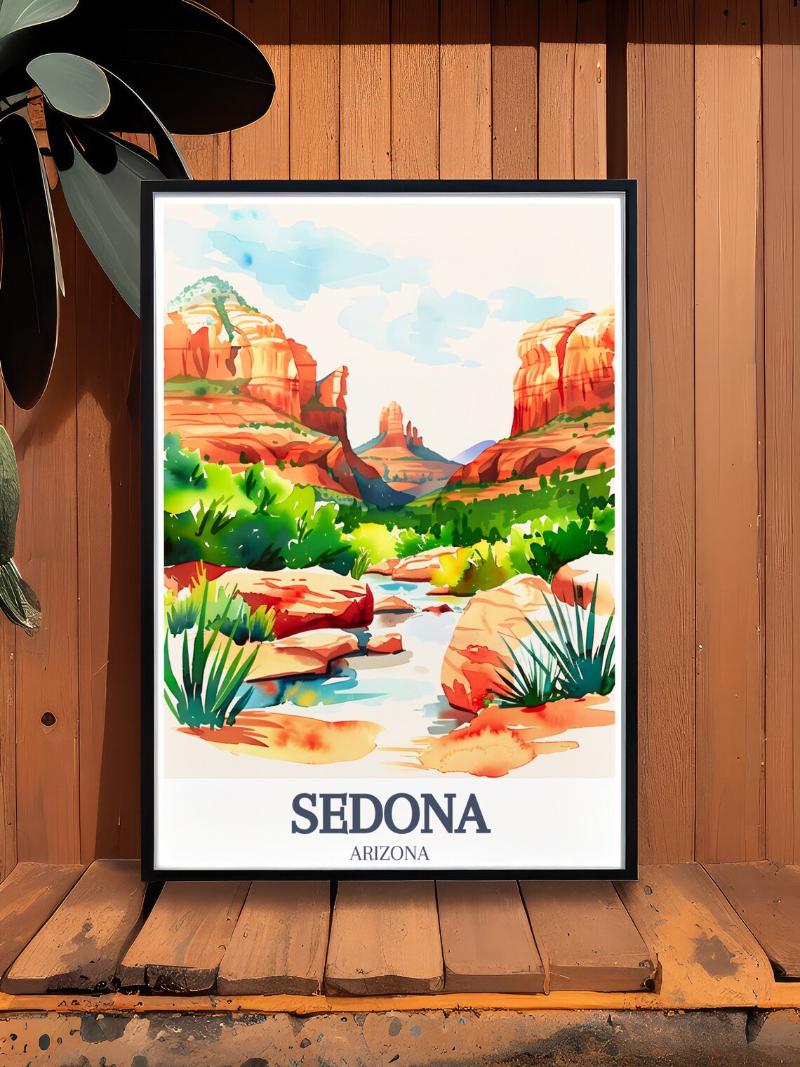 Sedona Travel Art Bell Rock And Oak Creek Canyon Posters Arizona Wall Decor Bell Rock And Oak Creek Canyon Art For Your Home - Image 2