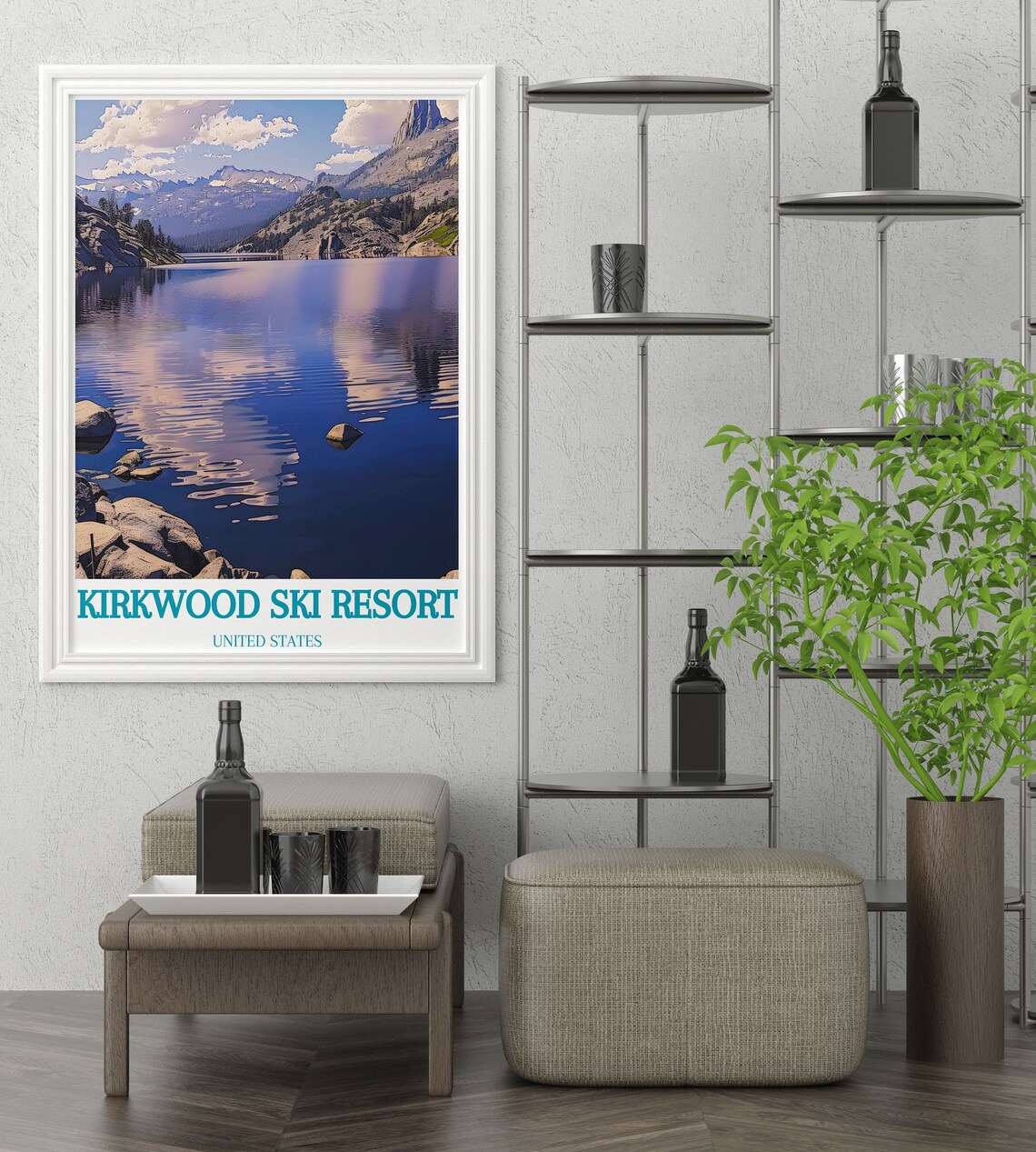 Kirkwood Ski Resort California Alpine Lake Summer Scene Poster - Image 2