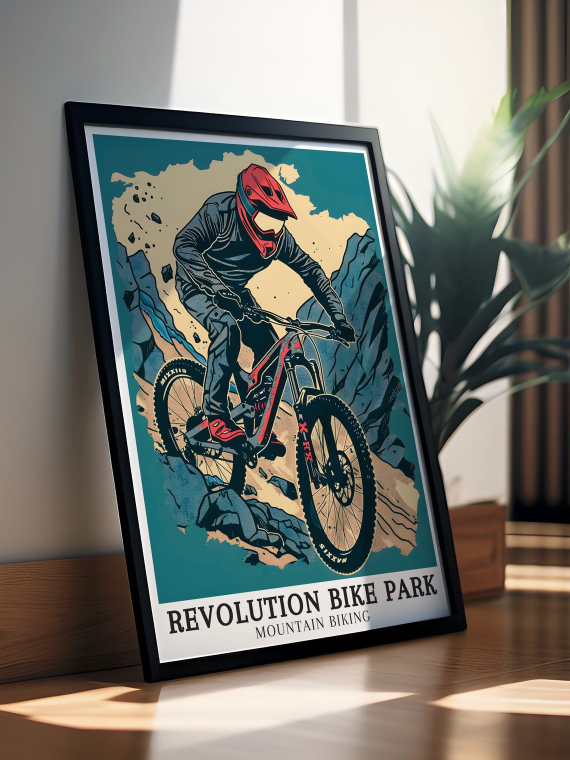 Revolution Bike Park Mountain Biking Rocky Descent Comic Poster - Image 2