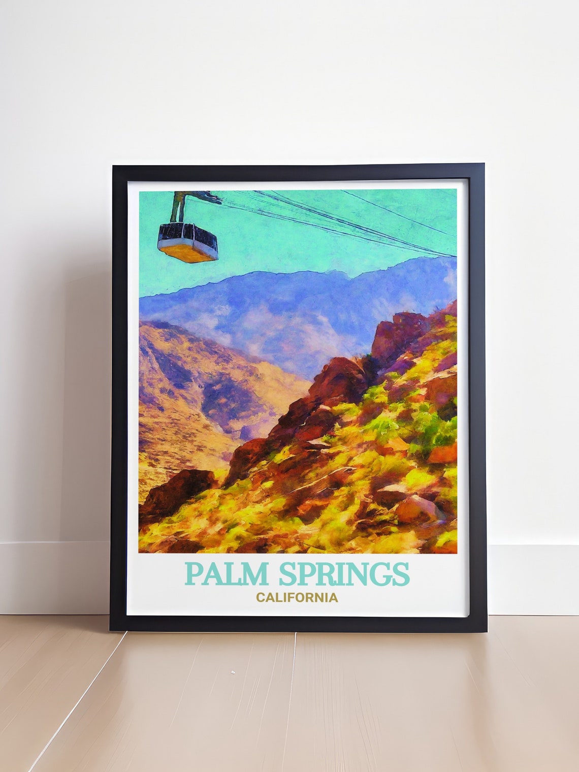 Palm Springs California Aerial Tramway Mountain Travel Poster - Image 4