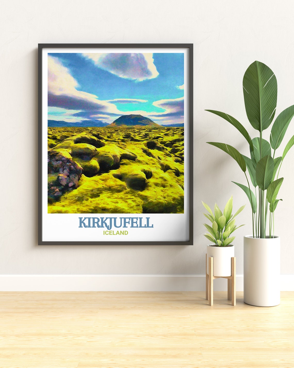 Kirkjufell Wall Art Berserkjahraun Lava Field Travel Poster Lava Field Print Kirkjufell Scenic View Art Lava Field Art - Image 2