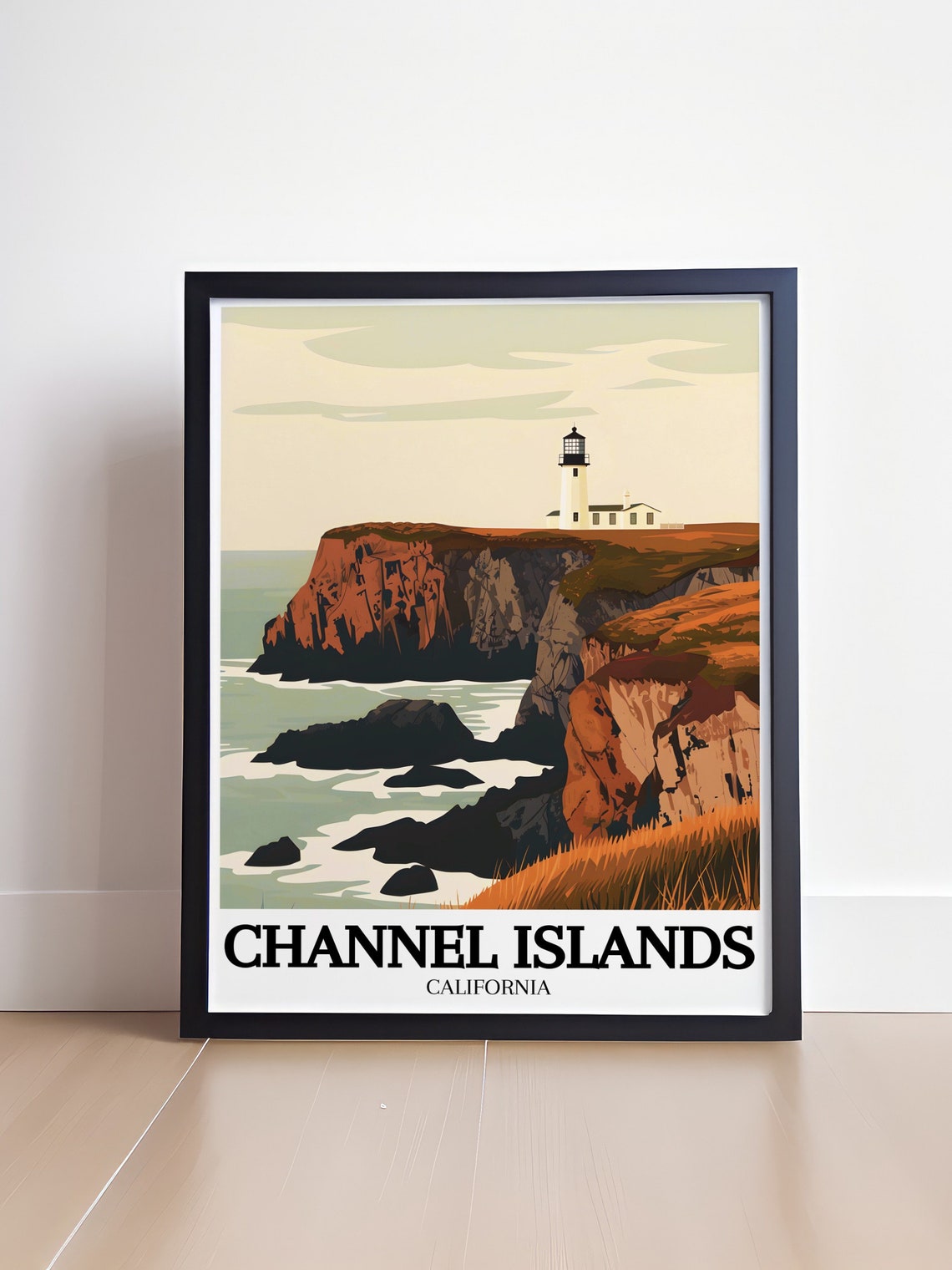 Channel Islands Anacapa Lighthouse Red Cliffs California Poster - Image 4
