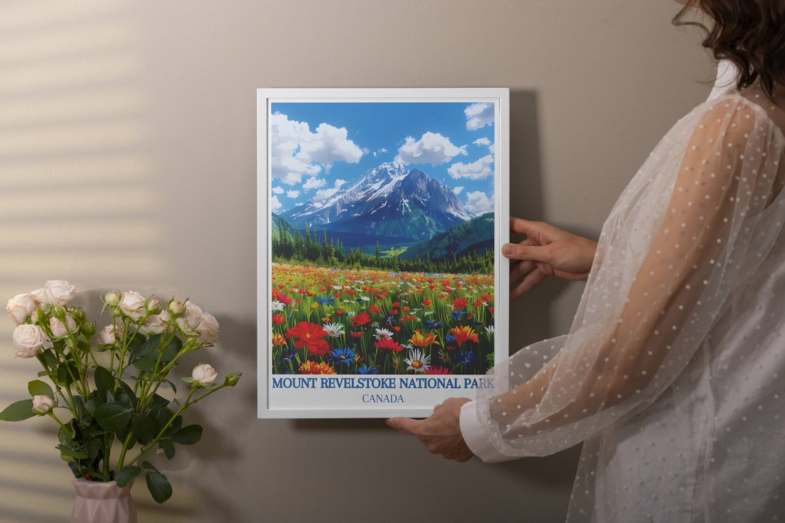Mount Revelstoke National Park Wildflower Meadow Canada Peaks Poster - Image 2