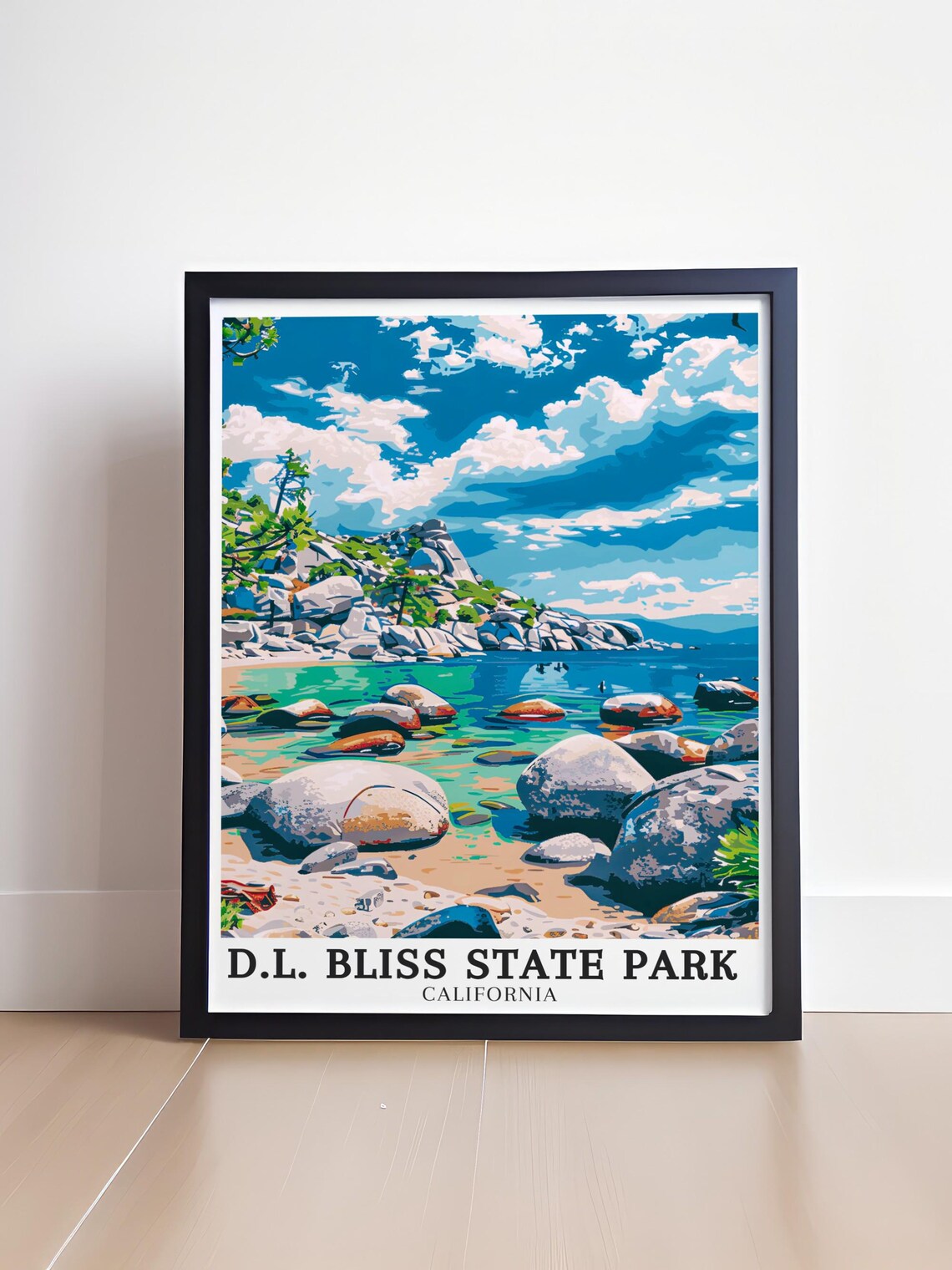 D.L. Bliss State Park Lake Tahoe Granite Boulders Shoreline Poster - Image 2