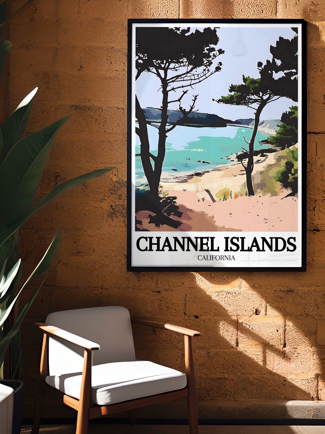 Channel Islands Torrey Pines Hidden Cove California Travel Poster - Image 2