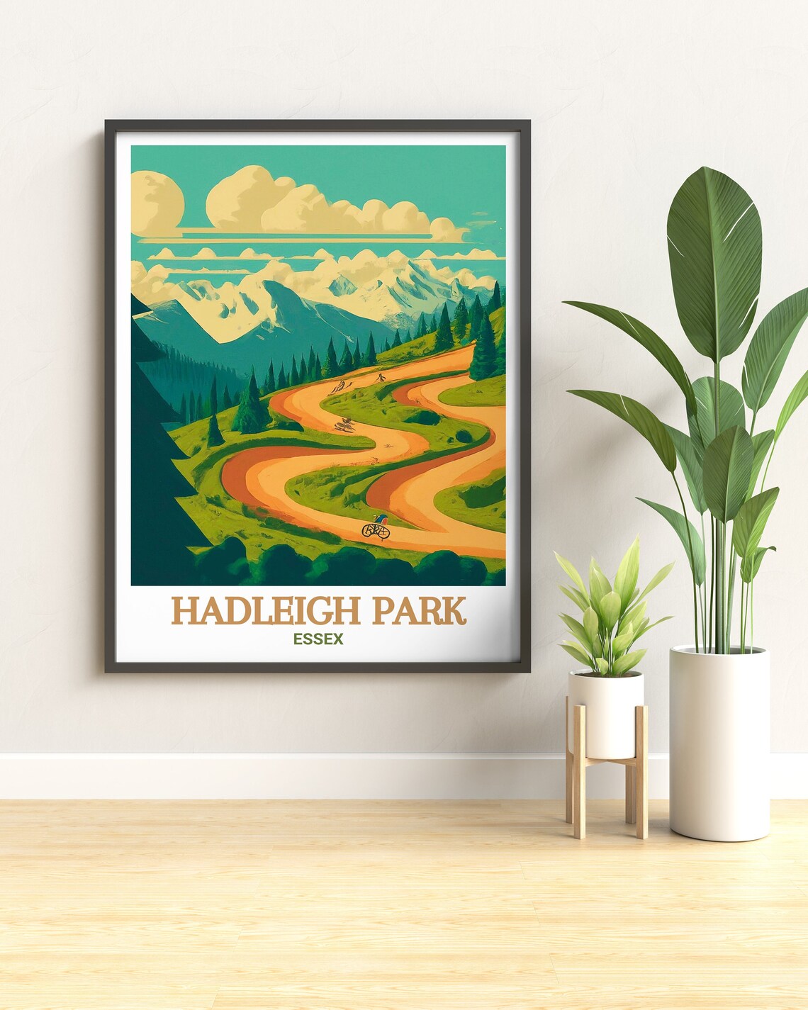 Hadleigh Park Winding Mountain Bike Trails Essex Travel Poster - Image 2