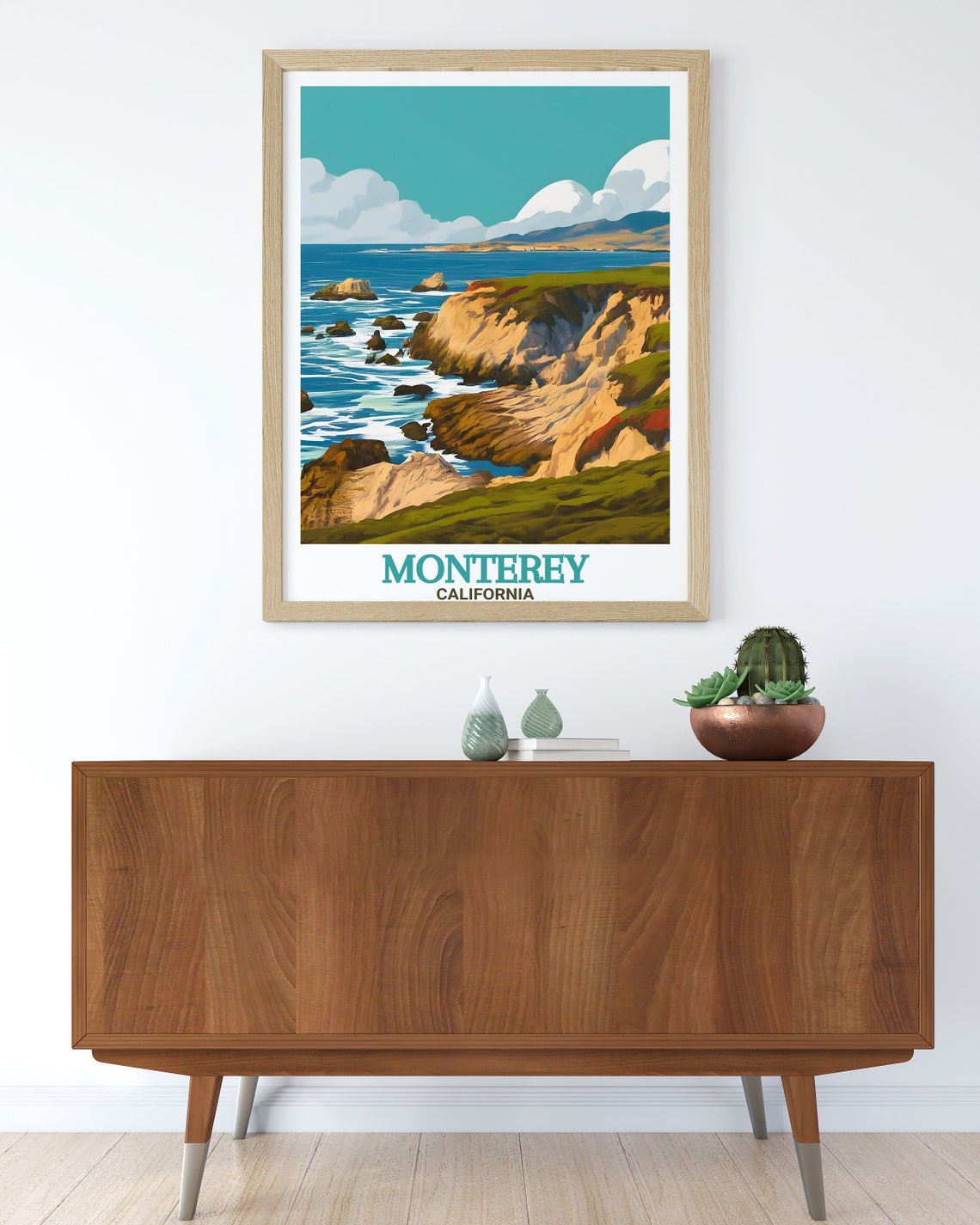 Monterey Artwork 17mile Drive Travel Poster 17mile Drive And California Print Collection Monterey Travel Print And 17mile Drive Art - Image 2