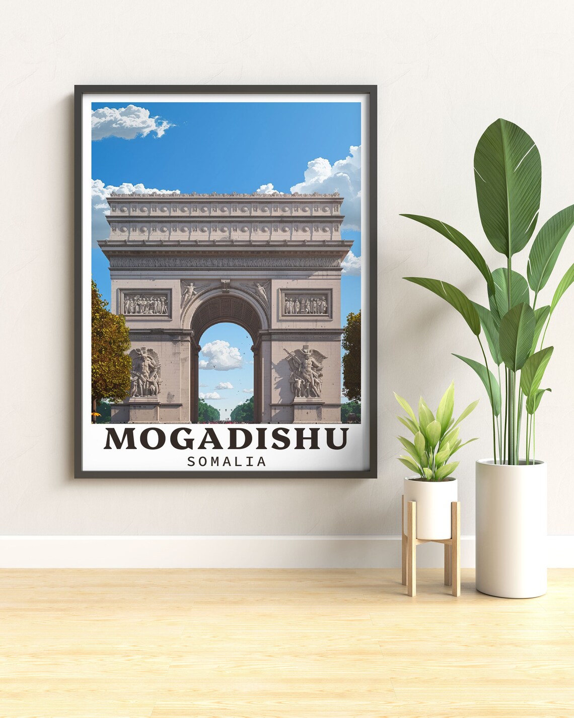 Mogadishu Arch of Triumph Somalia Historic Landmark Art Poster - Image 2